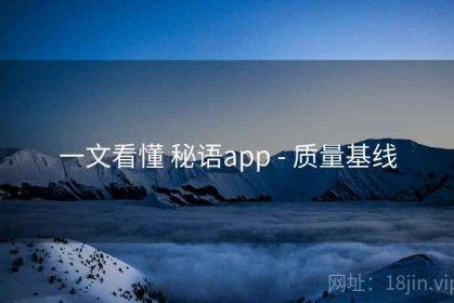 一文看懂 秘语app - 质量基线