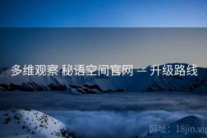 多维观察 秘语空间官网 — 升级路线