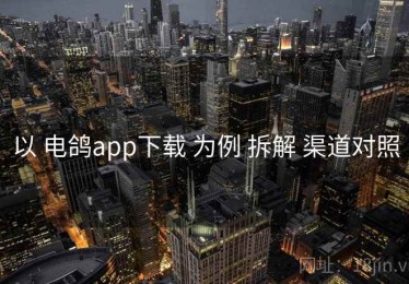 以 电鸽app下载 为例 拆解 渠道对照