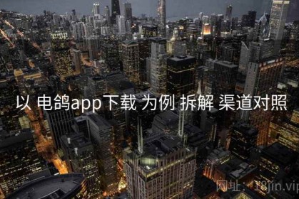 以 电鸽app下载 为例 拆解 渠道对照