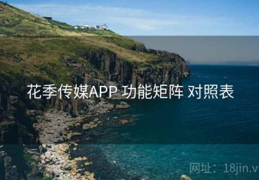 花季传媒APP 功能矩阵 对照表