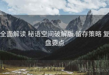 全面解读 秘语空间破解版 留存策略 复盘要点