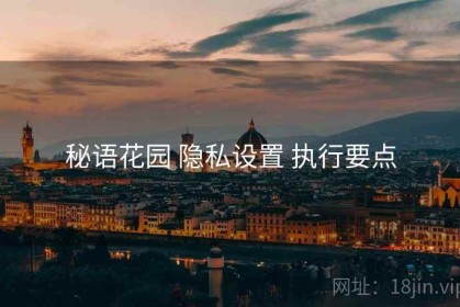 秘语花园 隐私设置 执行要点