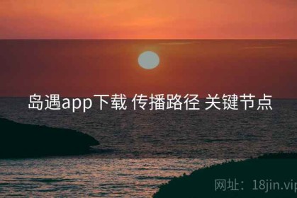 岛遇app下载 传播路径 关键节点