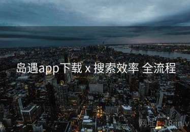 岛遇app下载 x 搜索效率 全流程