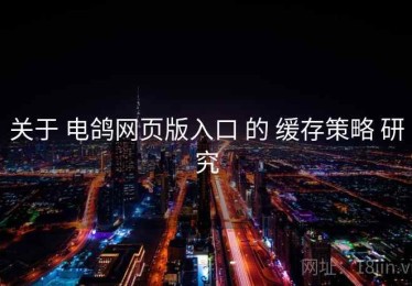 关于 电鸽网页版入口 的 缓存策略 研究