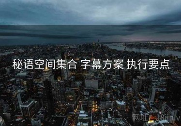 秘语空间集合 字幕方案 执行要点