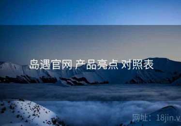 岛遇官网 产品亮点 对照表