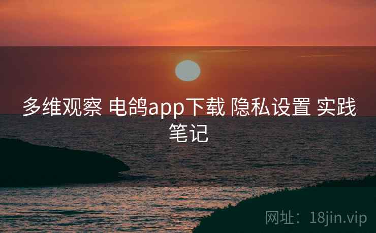 多维观察 电鸽app下载 隐私设置 实践笔记