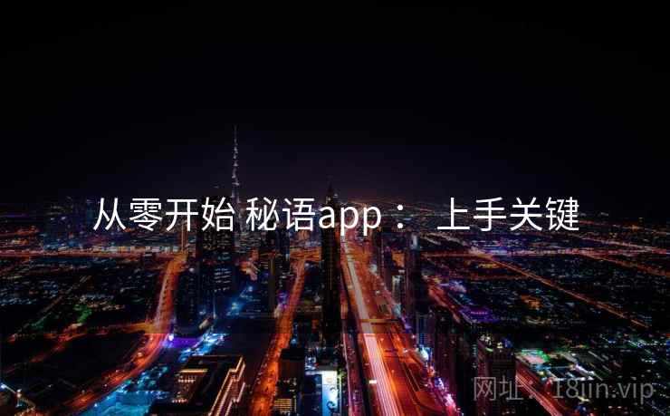 从零开始 秘语app : 上手关键 从零开始 秘语app : 上手关键